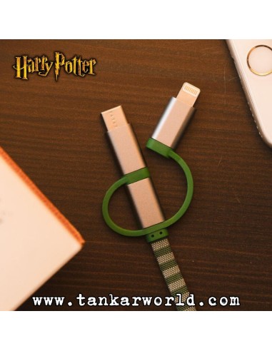 Cable de Carga Bufanda Slytherin - Harry Potter - 3 cargadores en 1