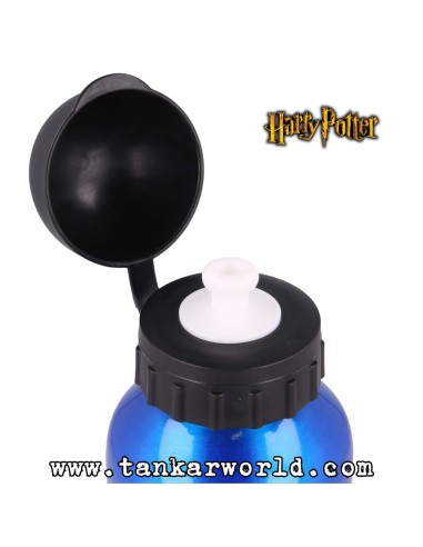 Cantimplora Aluminio Azul - 5 logos Hogwarts - Harry Potter - 400 ml