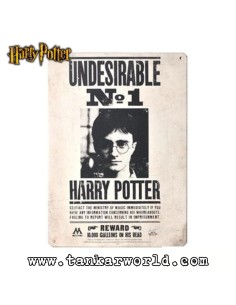 Chapa Metálica Undesirable Nº1 - Harry Potter - 15 x 21 cm