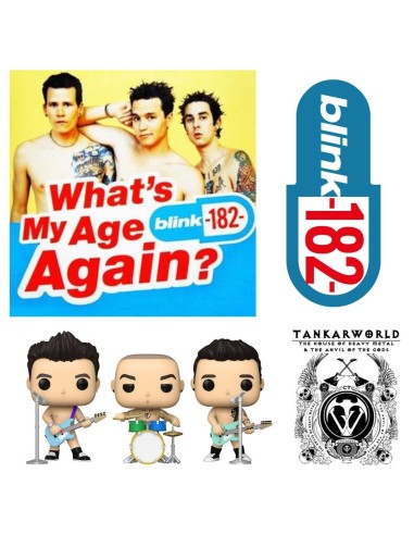 Funko Pop! - Blink 182 - Mark Hoppus - Travis Barker - Tom Delonge - Pop! Rocks Pack 3