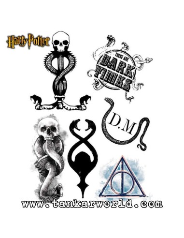 Tatuajes Temporales - Set 35 unidades diferentes - Harry Potter
