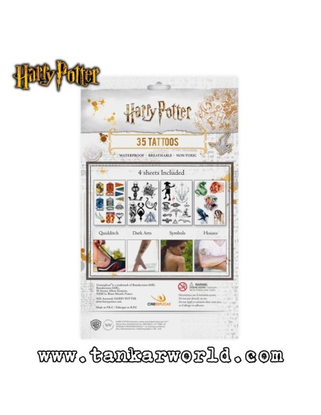 Tatuajes Temporales - Set 35 unidades diferentes - Harry Potter