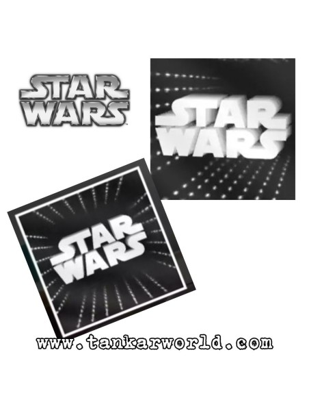 Cuadro Luz Infinita - Logo Star Wars - 25x25 cm