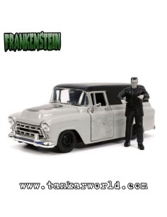 Chevy Suburban 1957 y Figura Frankenstein - Universal Monsters - Escala 1:24
