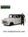 Chevy Suburban 1957 y Figura Frankenstein - Universal Monsters - Escala 1:24