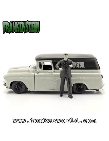 Chevy Suburban 1957 y Figura Frankenstein - Universal Monsters - Escala 1:24