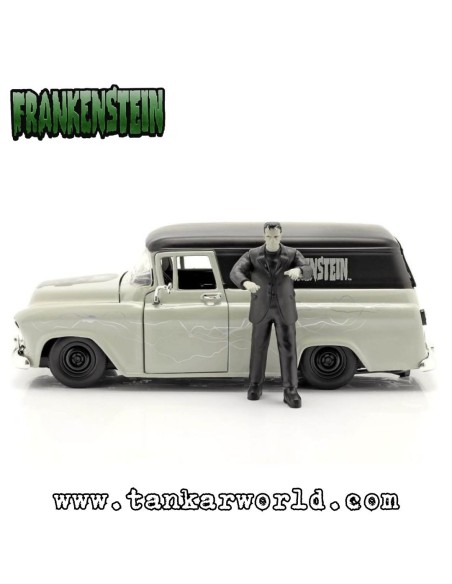 Chevy Suburban 1957 y Figura Frankenstein - Universal Monsters - Escala 1:24