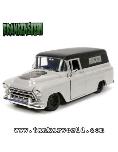 Chevy Suburban 1957 y Figura Frankenstein - Universal Monsters - Escala 1:24