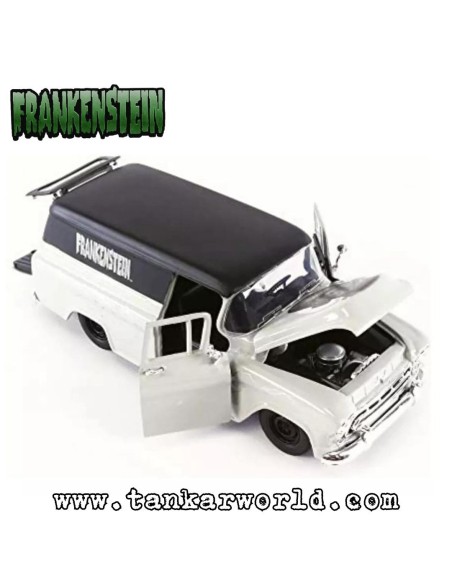 Chevy Suburban 1957 y Figura Frankenstein - Universal Monsters - Escala 1:24
