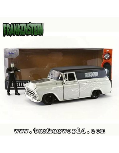 Chevy Suburban 1957 y Figura Frankenstein - Universal Monsters - Escala 1:24