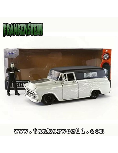 Chevy Suburban 1957 y Figura Frankenstein - Universal Monsters - Escala 1:24