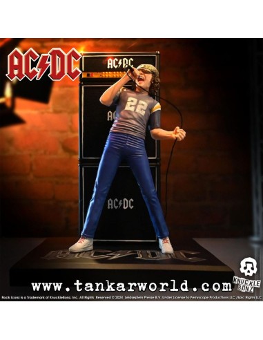 Brian Johnson - AC/DC - Estatua Rock Iconz - Knucklebonz - 23 cm