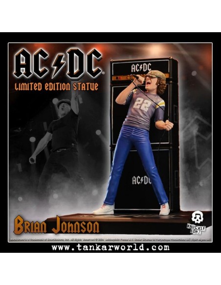 Brian Johnson - AC/DC - Estatua Rock Iconz - Knucklebonz - 23 cm