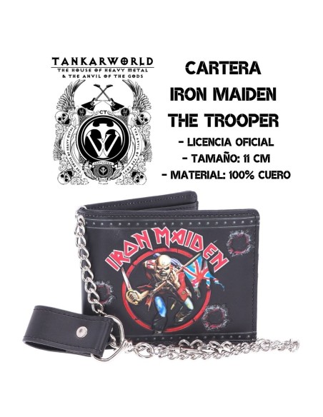 Iron Maiden - The Trooper - Cartera con cadena