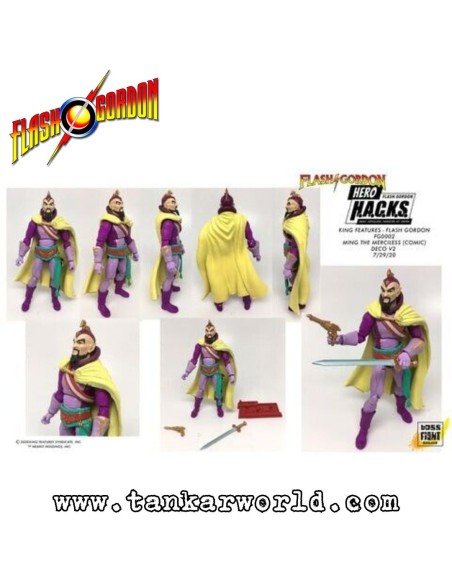 General Ming de Flash Gordon - Figura articulada Wave 01 Comic - Hero H.A.C.K.S. - Boss Fight Studio