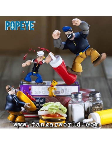 Popeye The Sailorman - Figura articulada con accesorios - Escala 1:12 - Popeye Classics