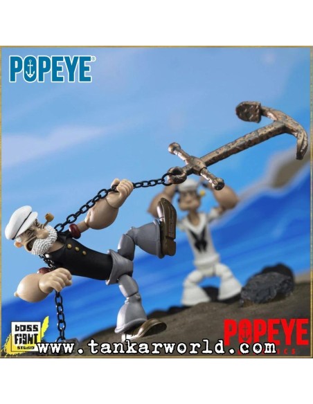 Poopdeck Pappy with Pooky Jones - Figura articulada con accesorios - Escala 1:12 - Popeye Classics