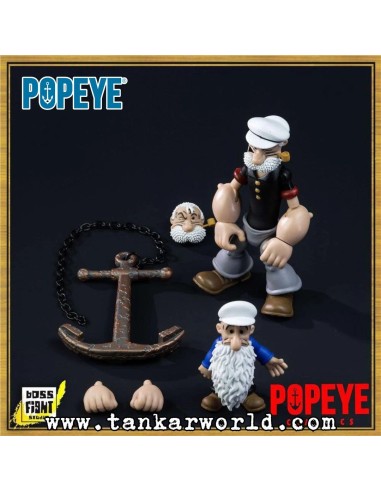 Poopdeck Pappy with Pooky Jones - Figura articulada con accesorios - Escala 1:12 - Popeye Classics