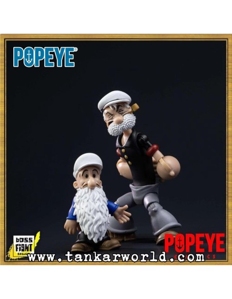 Poopdeck Pappy with Pooky Jones - Figura articulada con accesorios - Escala 1:12 - Popeye Classics