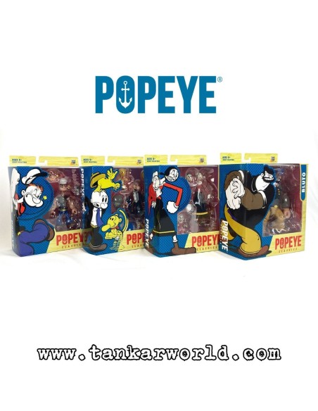 Poopdeck Pappy with Pooky Jones - Figura articulada con accesorios - Escala 1:12 - Popeye Classics