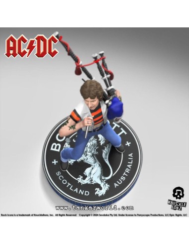 Bon Scott II - AC/DC - Estatua Rock Iconz - Knucklebonz - 24 cm