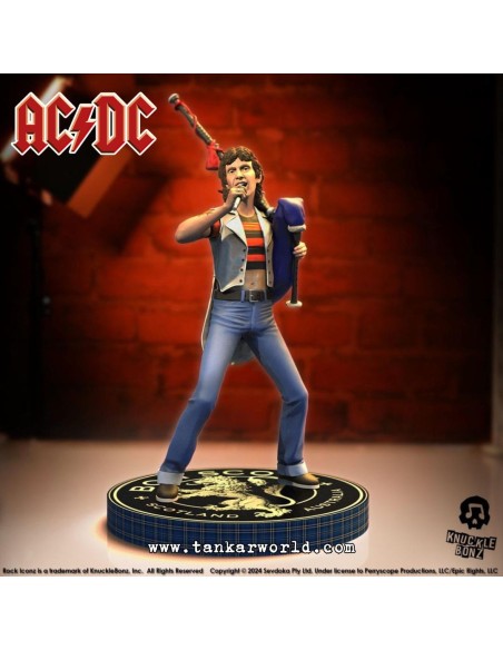 Bon Scott II - AC/DC - Estatua Rock Iconz - Knucklebonz - 24 cm