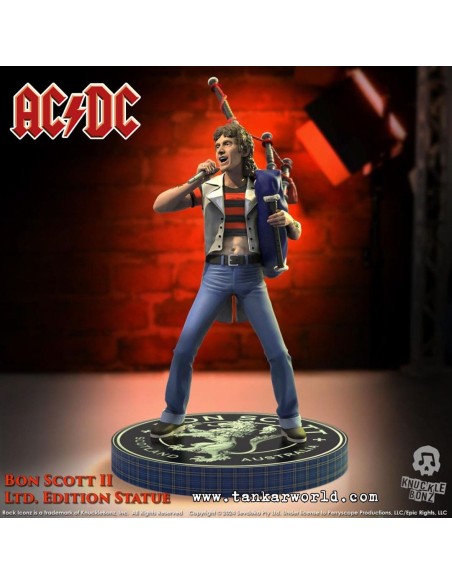 Bon Scott II - AC/DC - Estatua Rock Iconz - Knucklebonz - 24 cm