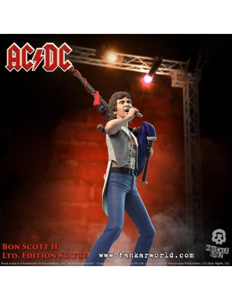 Bon Scott II - AC/DC - Estatua Rock Iconz - Knucklebonz - 24 cm