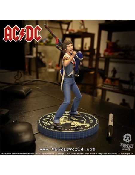 Bon Scott II - AC/DC - Estatua Rock Iconz - Knucklebonz - 24 cm