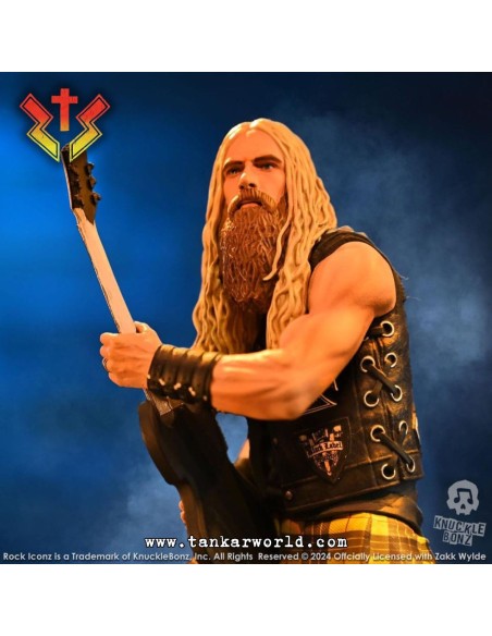 Zakk Wylde II - Zakk Sabbath - Estatua Rock Iconz - Knucklebonz - 24 cm