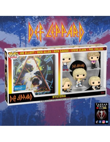 Funko Pop! - Def Leppard - Hysteria - Joe Elliott, Rick Allen, Rick Savage, Steve Clark y Phil Collen -Albums - 37