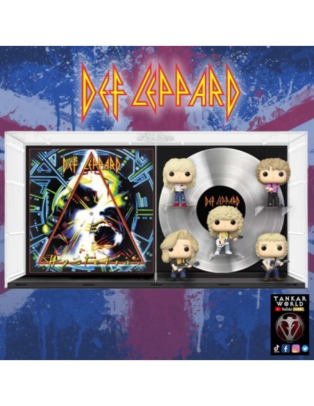 Funko Pop! - Def Leppard - Hysteria - Joe Elliott, Rick Allen, Rick Savage, Steve Clark y Phil Collen -Albums - 37