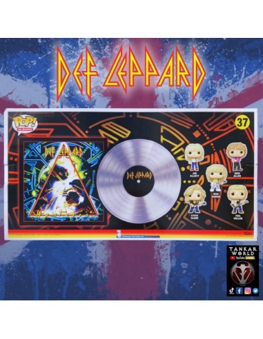 Funko Pop! - Def Leppard - Hysteria - Joe Elliott, Rick Allen, Rick Savage, Steve Clark y Phil Collen -Albums - 37