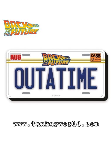Back To The Future: Matricula Outatime - Imán - Magnet