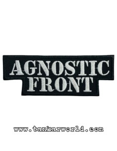 Parche Agnostic Front - Logo letras blancas - 12,5 x 4,5 cm