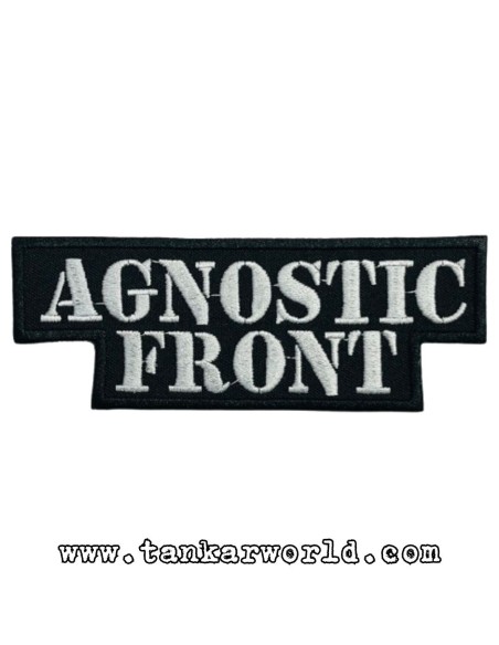Parche Agnostic Front - Logo letras blancas - 12,5 x 4,5 cm