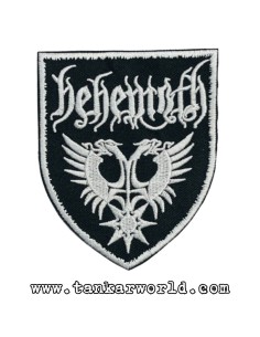 Parche Behemoth - Abyssus Abyssum Invocat - Logo blanco - 8 x 9,5 cm