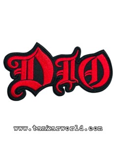 Parche DIO - Logo letras rojas - 10,5 x 5,5 cm