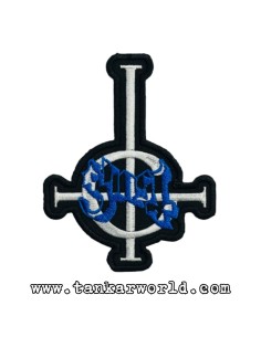 Parche Ghost - Logo cruz - 8 x 10,5 cm