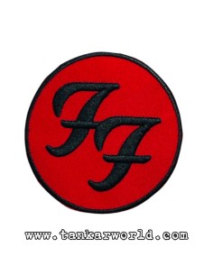 Parche Foo Fighters - Logo FF - Rojo y negro - 7 cm de diámetro