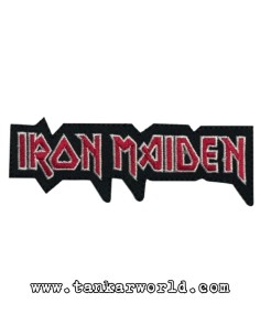 Parche Iron Maiden - Logo letras rojas - 12 x 4 cm