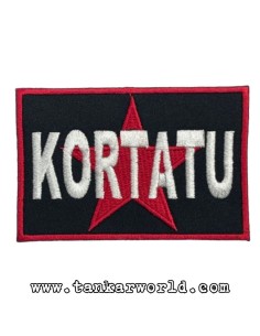 Parche Kortatu - Logo letras blancas - 10 x 7 cm